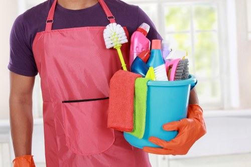 Professional after builders cleaning in Enfield removing dust from a renovated room
