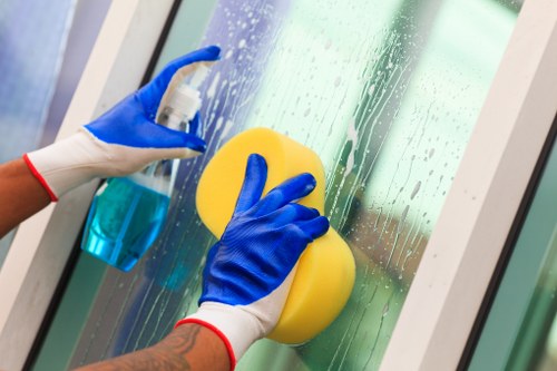 Professional carpet cleaners in Enfield assessing fabric type before cleaning