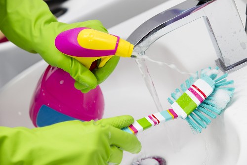 Fresh kitchen cleaning in a modern Enfield property