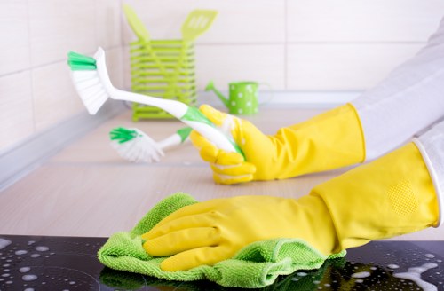 Deep cleaning team working in an Enfield property